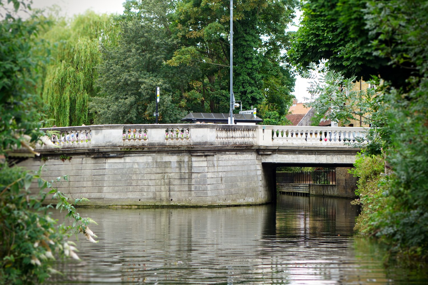 Eastern view of Mill Bridge from the river